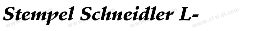 Stempel Schneidler L字体转换